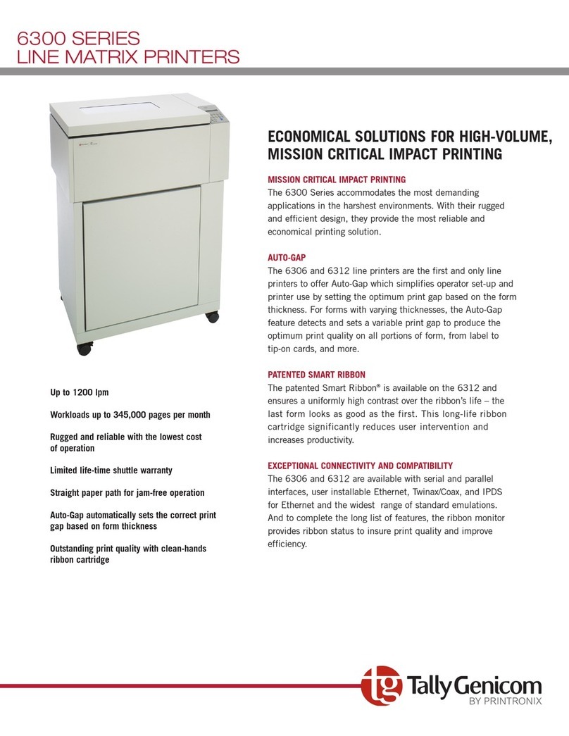TallyGenicom 6300 Series User manual