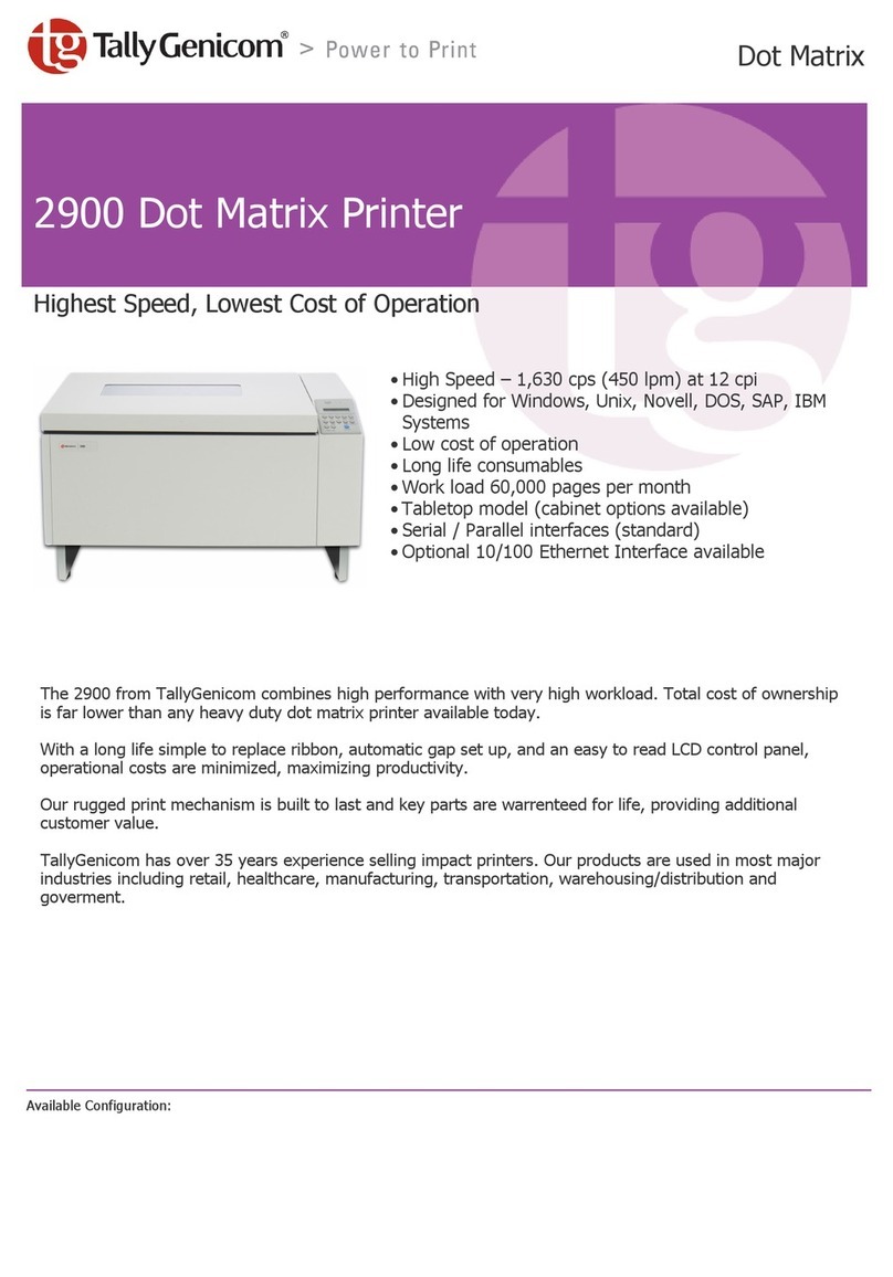 TallyGenicom 2900 - User manual