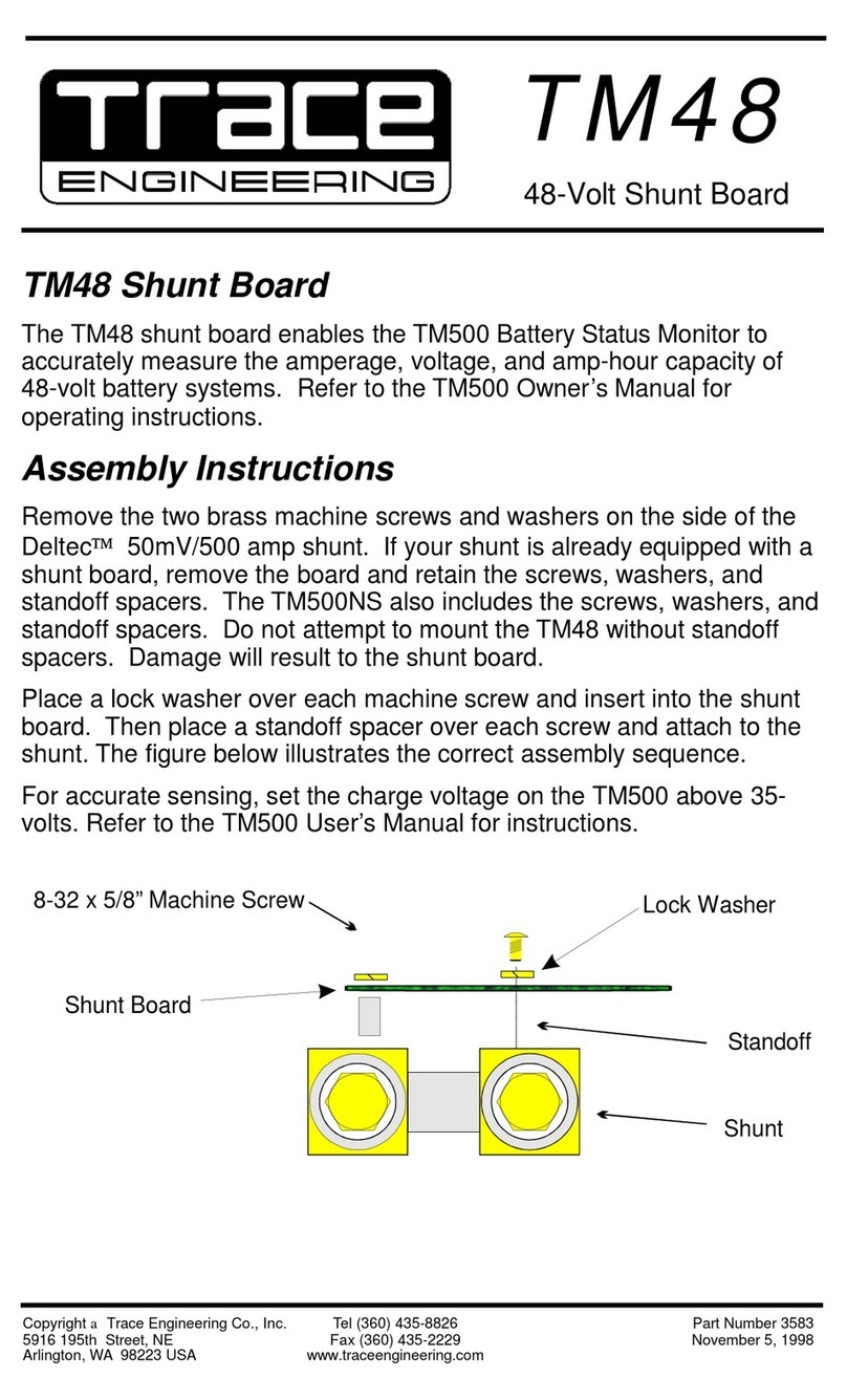 Trace Engineering TM48 Assembly instructions Trace Engineering TM48 Assembly instructions
