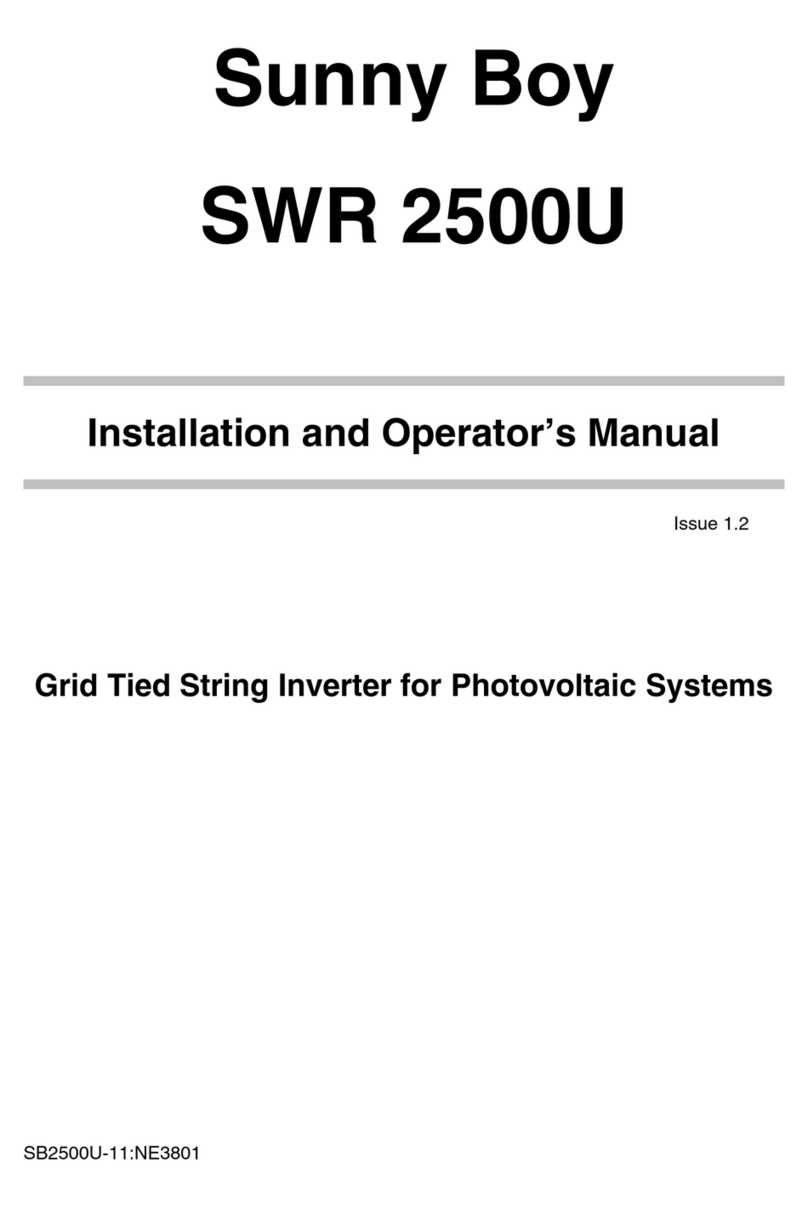 SMA SWR 2500U - V1.2 Installation and operator's manual