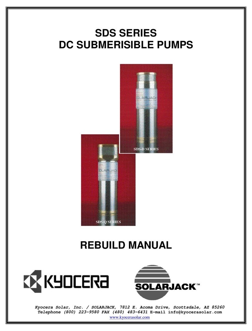 SOLARJACK SDS - REV 4-92 User manual