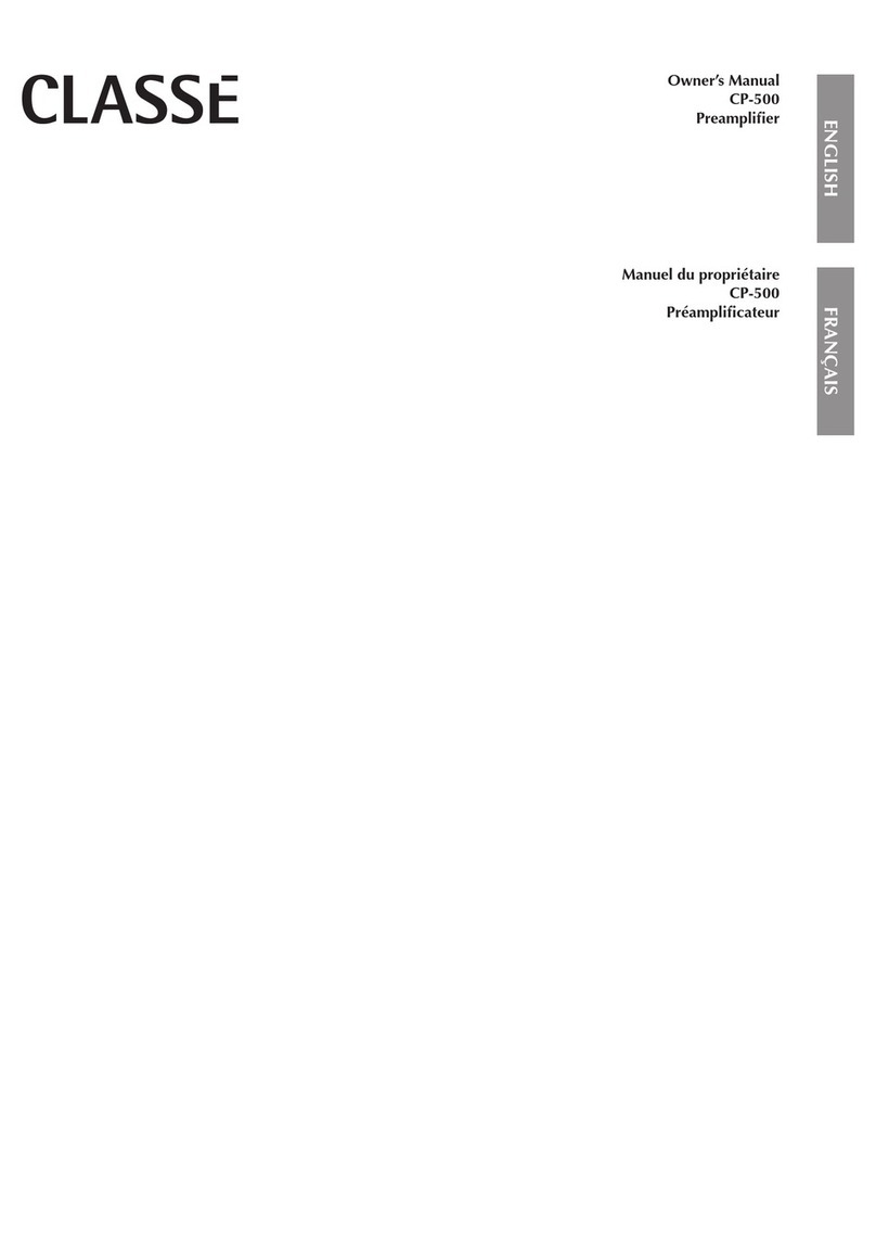 Classe Audio CP-500 - V2.4 owner's manual