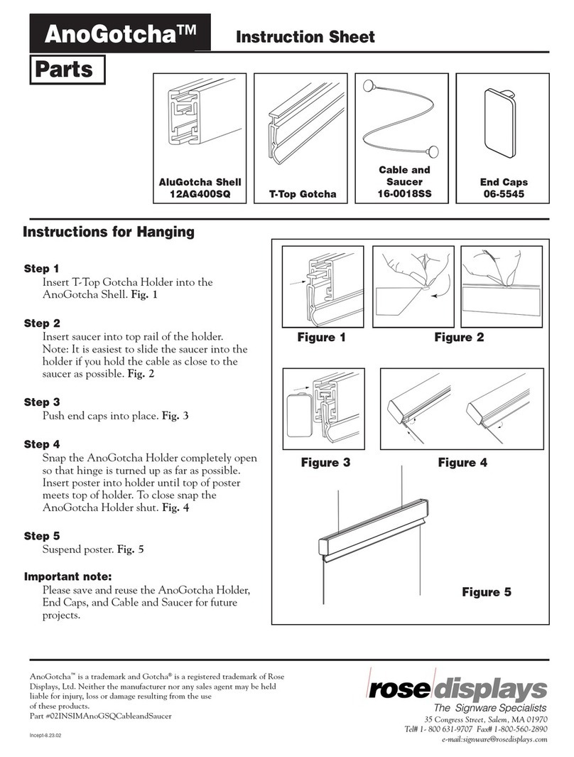 ROSE DISPLAYS ANOGOTCHA SQUARE WITH CABLE AND SAUCER User manual ROSE DISPLAYS ANOGOTCHA SQUARE WITH CABLE AND SAUCER User manual