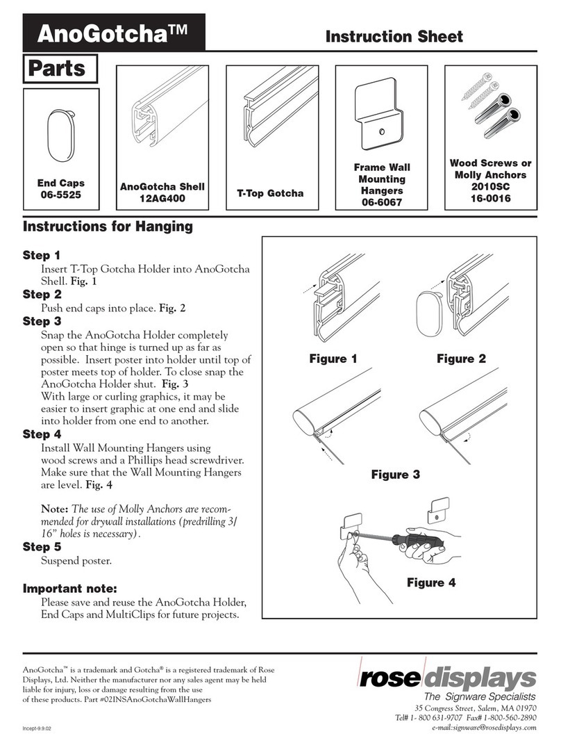ROSE DISPLAYS ANOGOTCHA ROUND WITH WALL HANGERS User manual ROSE DISPLAYS ANOGOTCHA ROUND WITH WALL HANGERS User manual