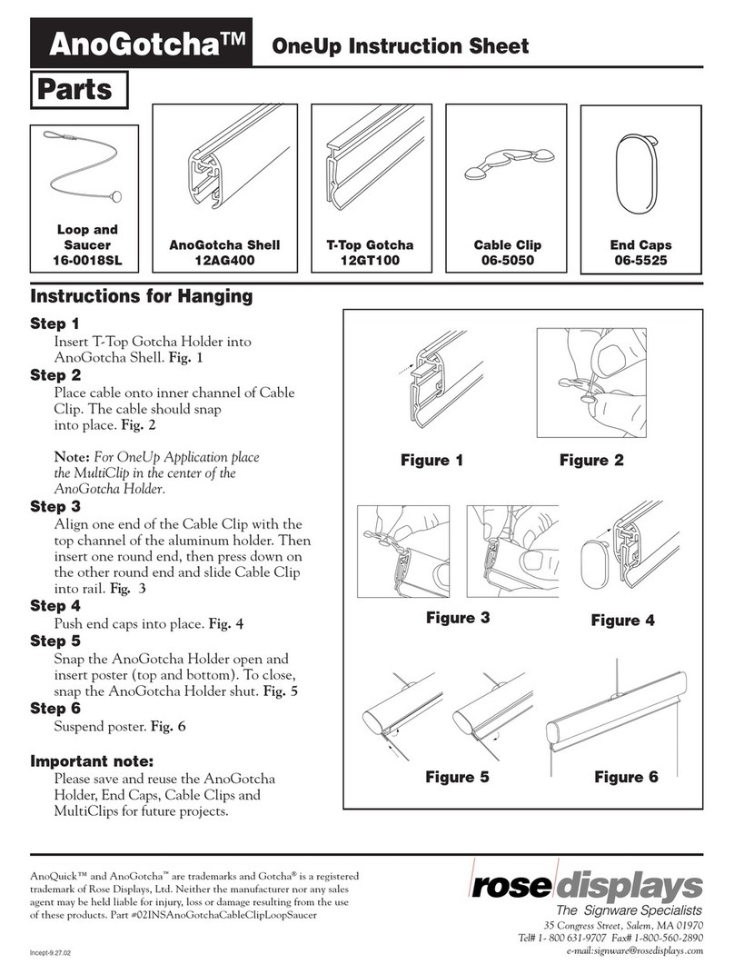 ROSE DISPLAYS ANOGOTCHA ROUND WITH CABLE CLIP AND LOOP AND... manual