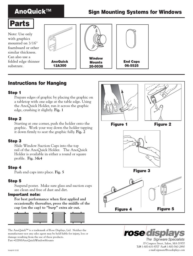 ROSE DISPLAYS ANOQUICK ROUND WITH WINDOW MOUNTS User manual