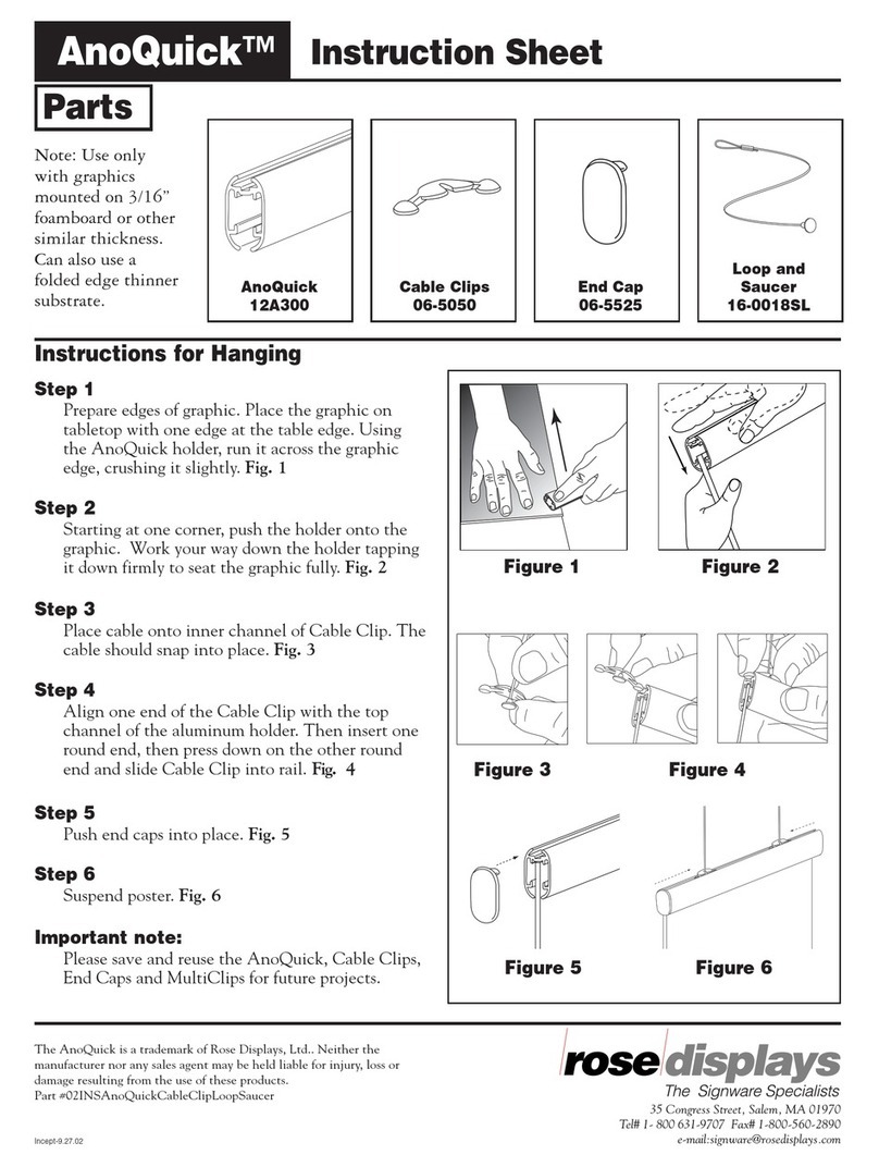 ROSE DISPLAYS ANOQUICK ROUND WITH CABLE CLIP AND LOOP AND... User manual ROSE DISPLAYS ANOQUICK ROUND WITH CABLE CLIP AND LOOP AND... User manual