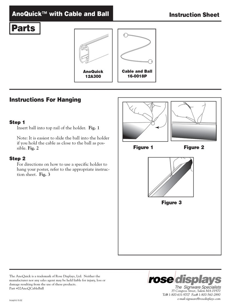 ROSE DISPLAYS ANOQUICK ROUND WITH CABLE AND BALL User manual