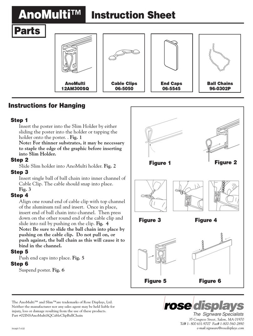 ROSE DISPLAYS ANOMULTI SQUARE WITH CABLE CLIP AND BALL... User manual
