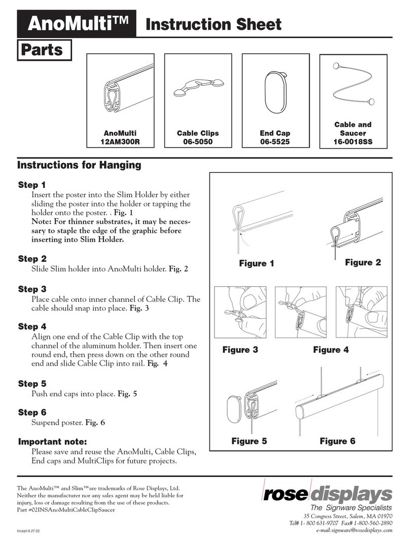 ROSE DISPLAYS ANOMULTI ROUND WITH CABLE CLIP AND CABLE AND... User manual