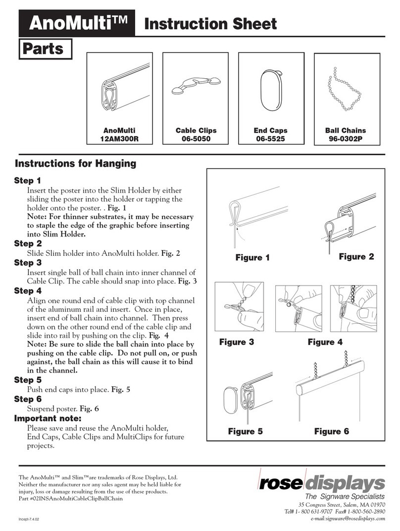 ROSE DISPLAYS ANOMULTI ROUND WITH CABLE CLIP AND BALL... User manual