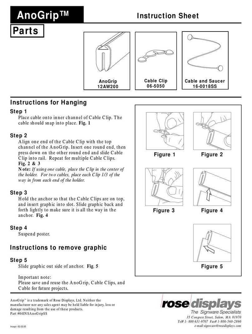 ROSE DISPLAYS ANOGRIP WITH CABLE CLIPS User manual ROSE DISPLAYS ANOGRIP WITH CABLE CLIPS User manual
