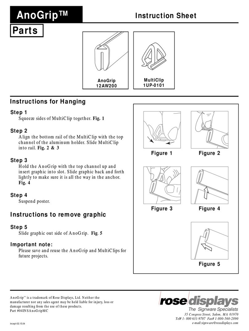 ROSE DISPLAYS ANOGRIP WITH MULTICLIPS User manual