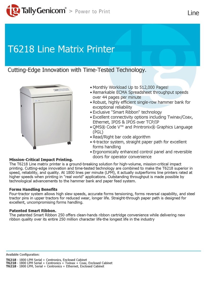 TallyGenicom T6218 User manual