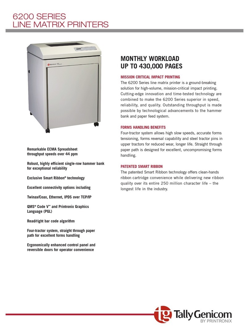 TallyGenicom T6200 Series User manual TallyGenicom T6200 Series User manual