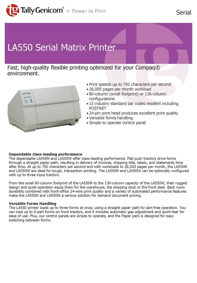 TallyGenicom LA550 User manual TallyGenicom LA550 User manual