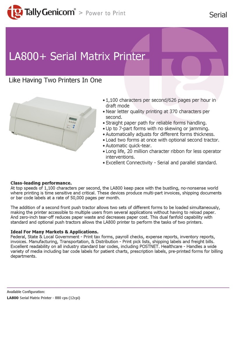 TallyGenicom LA800+ User manual