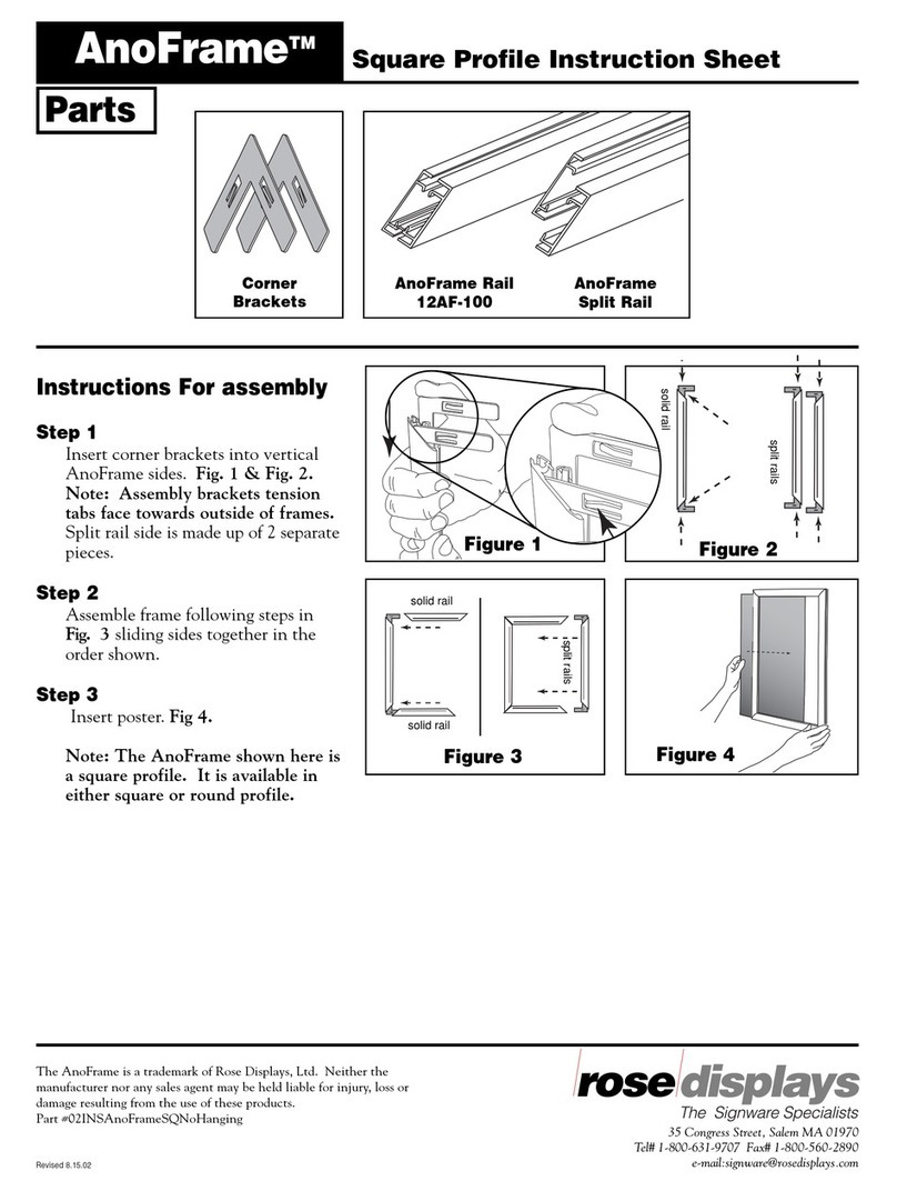 ROSE DISPLAYS ANOFRAME SQUARE WITH NO HANGING User manual ROSE DISPLAYS ANOFRAME SQUARE WITH NO HANGING User manual