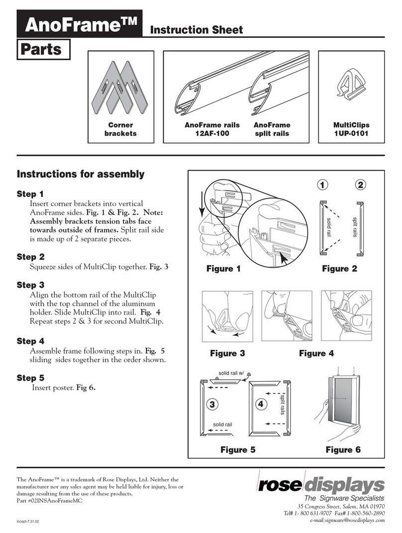 ROSE DISPLAYS ANOFRAME ROUND WITH MULTICLIPS User manual