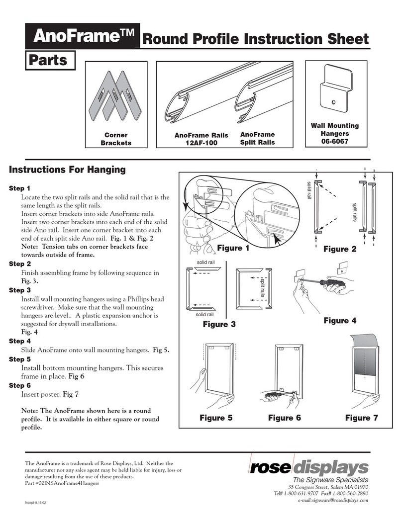 ROSE DISPLAYS ANOFRAME ROUND WITH 4 WALL MOUNTS User manual ROSE DISPLAYS ANOFRAME ROUND WITH 4 WALL MOUNTS User manual