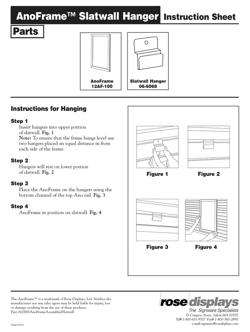 ROSE DISPLAYS ANOFRAME ROUND ASSEMBLED-SLATWALL User manual