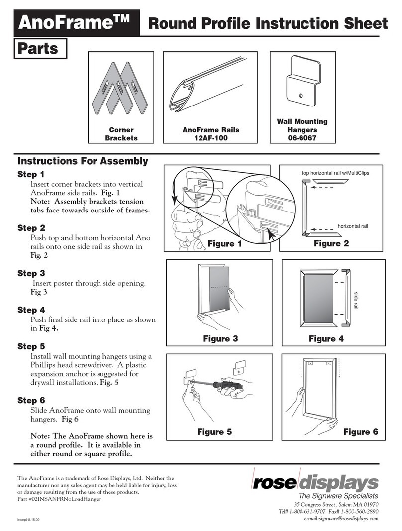 ROSE DISPLAYS ANOFRAME ROUND NO LOAD WITH WALL HANGERS User manual ROSE DISPLAYS ANOFRAME ROUND NO LOAD WITH WALL HANGERS User manual