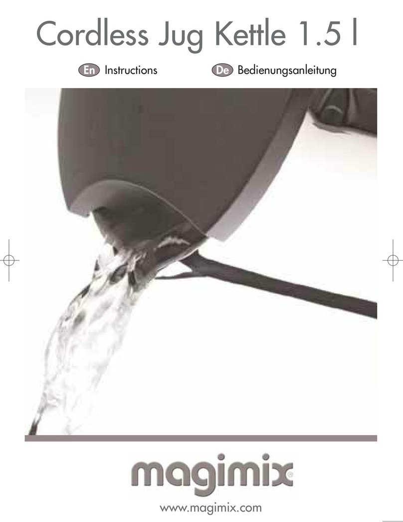 MAGIMIX CORDLESS JUG KETTLE 1.5L instructions