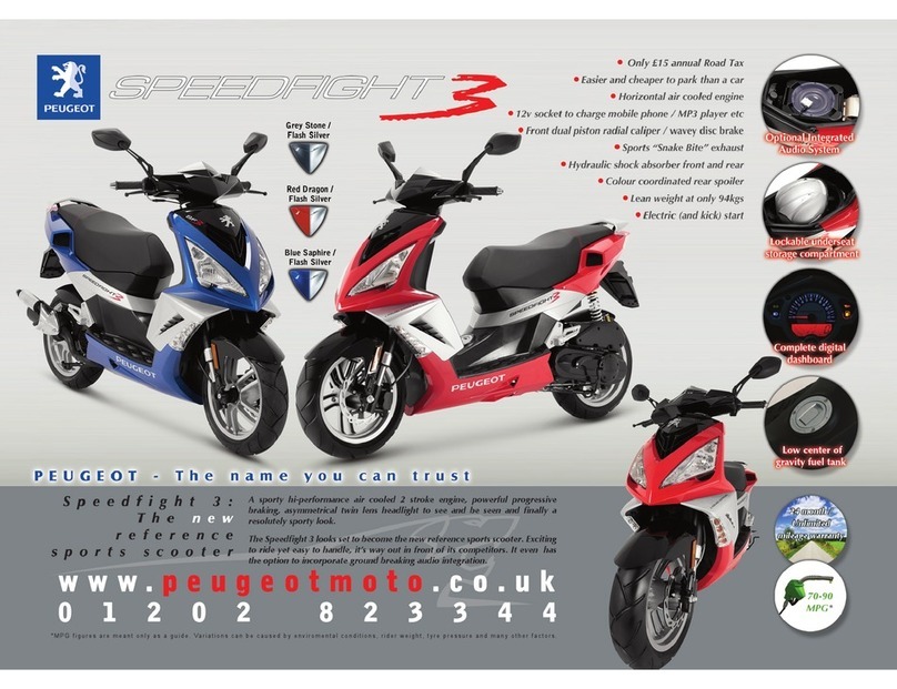 PEUGEOT SPEEDFIGHT 3 RS User manual