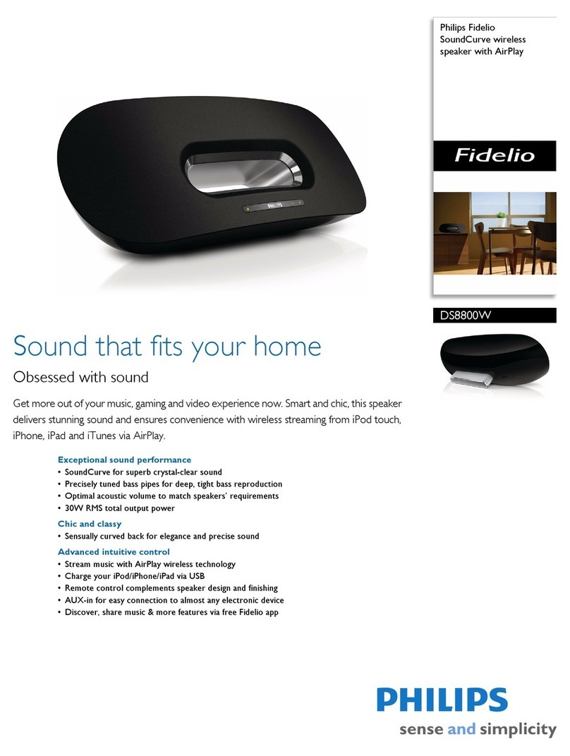 Philips Fidelio DS8800W/37 User manual Philips Fidelio DS8800W/37 User manual