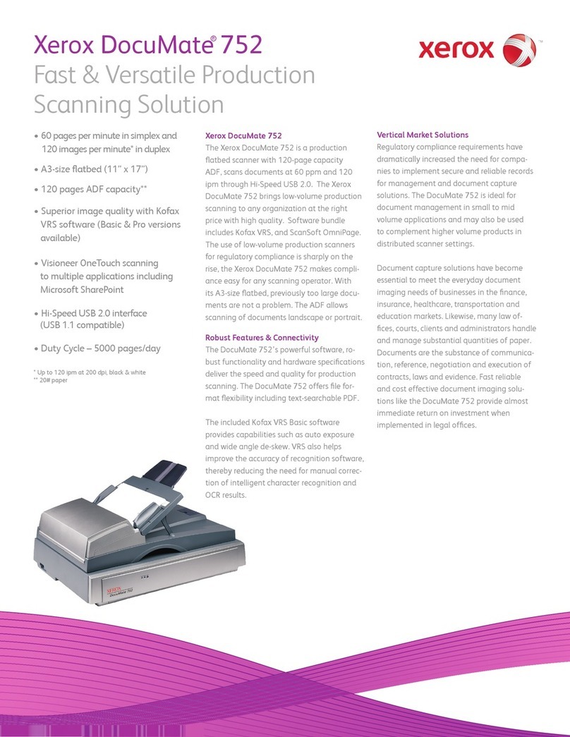 Xerox DocuMate 752 Brochure & specs