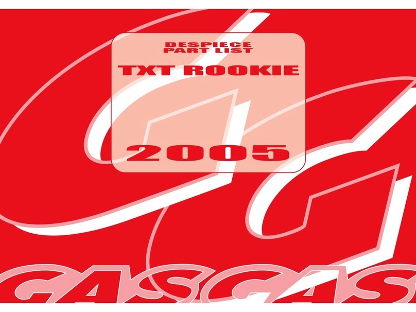 GAS GAS TXT PRO - PART LIST 2005 User manual