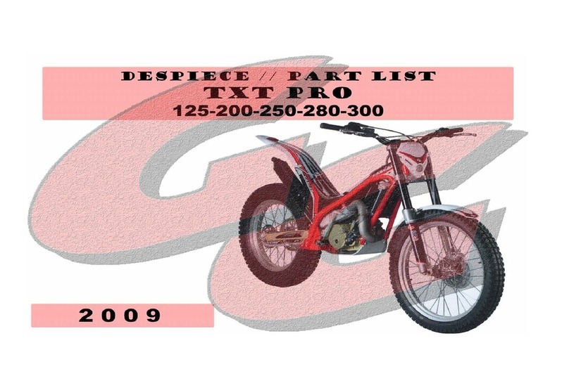 GAS GAS TXT PRO - PART LIST 2009 User manual