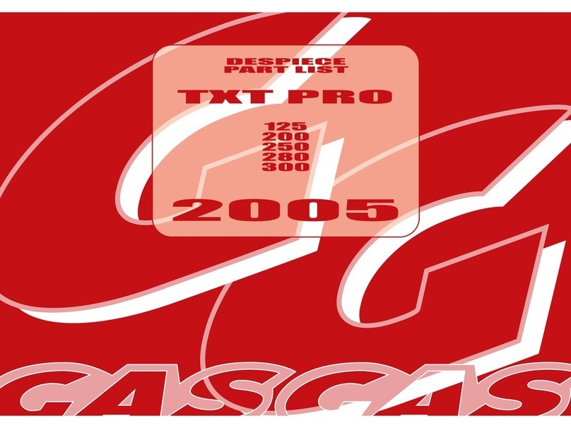 GAS GAS TXT PRO - PART LIST 2005 User manual