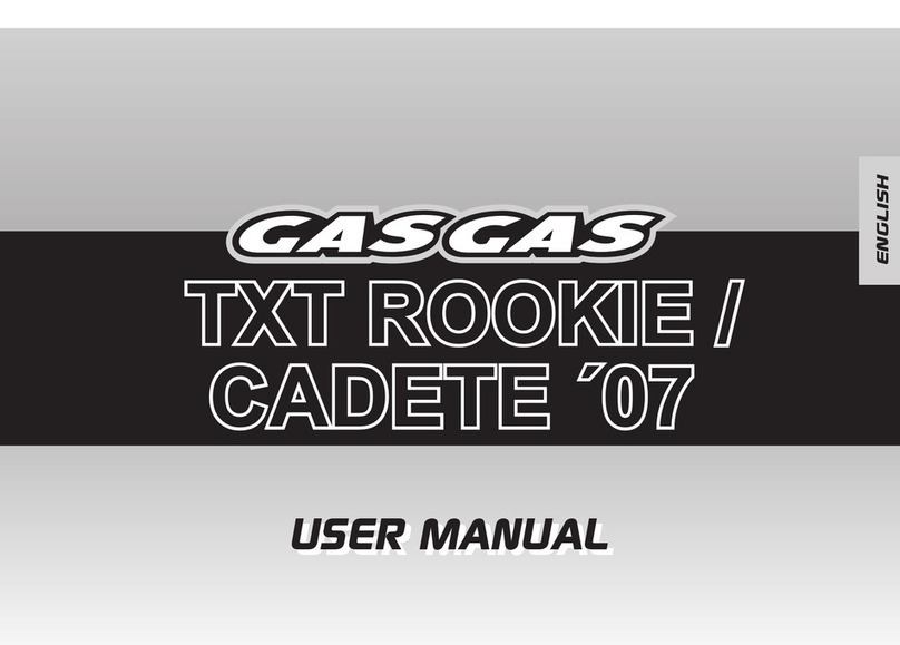 GAS GAS TXT CADETE - 2007 user manual