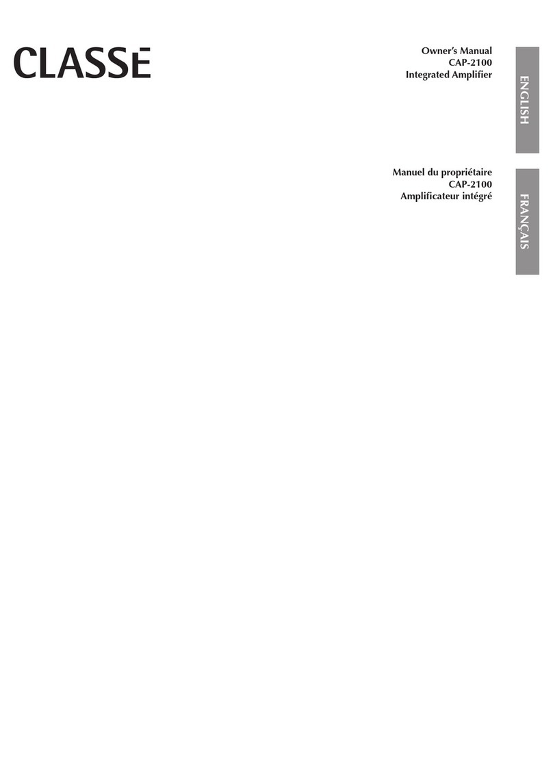 Classe Audio CAP-2100 owner's manual