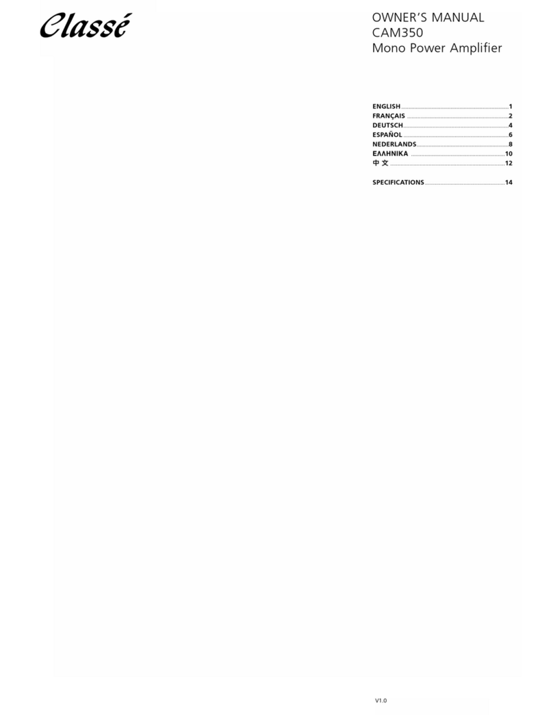 Classe Audio CAM-350 User manual