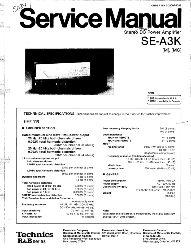 Technics SE-A3K - service User manual