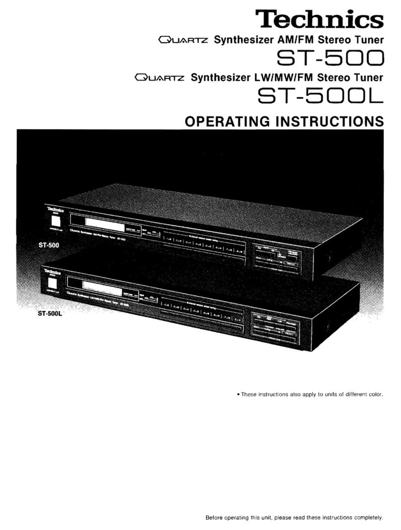 Technics ST-500 User manual