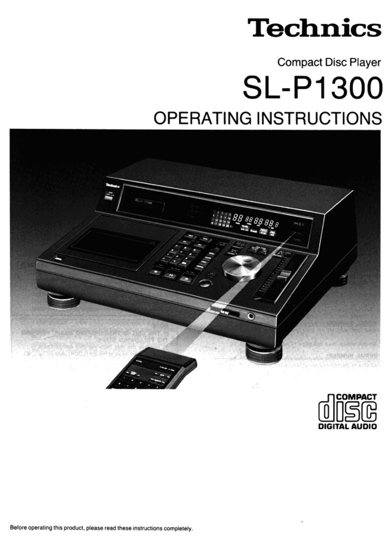 Technics SL-P1300 User manual