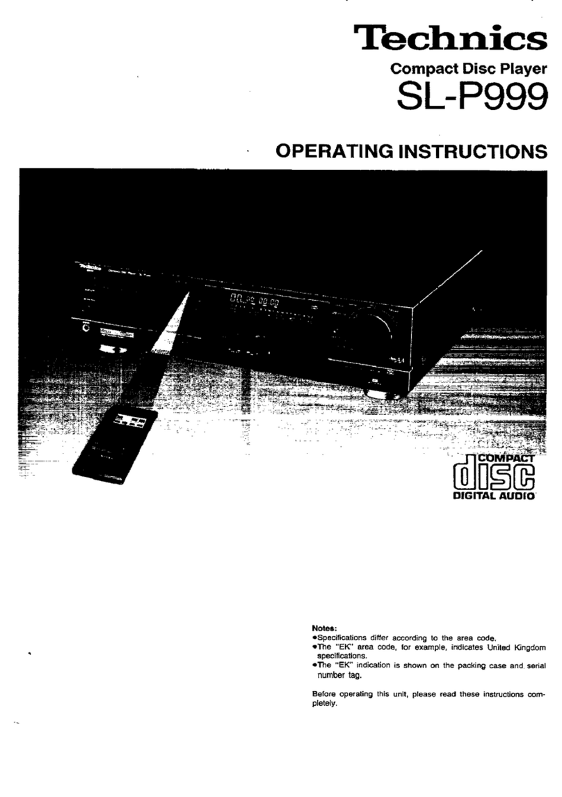 Technics SL-P999 User manual