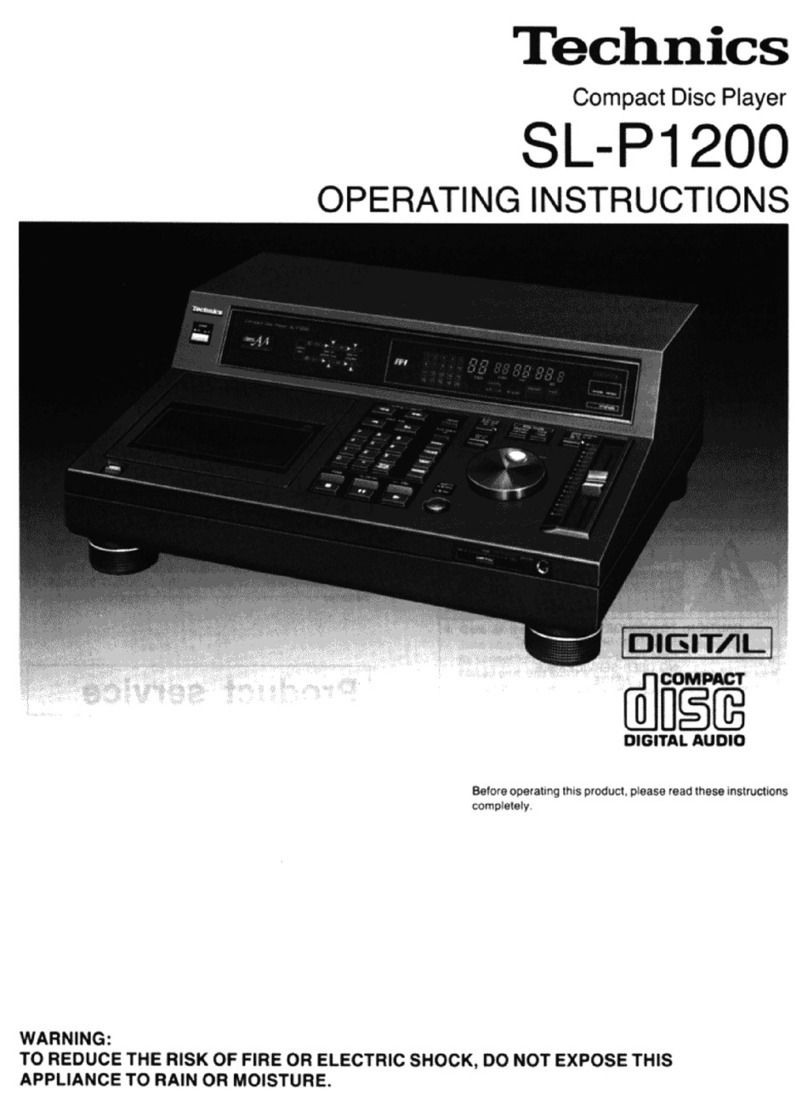 Technics SL-P1200 User manual