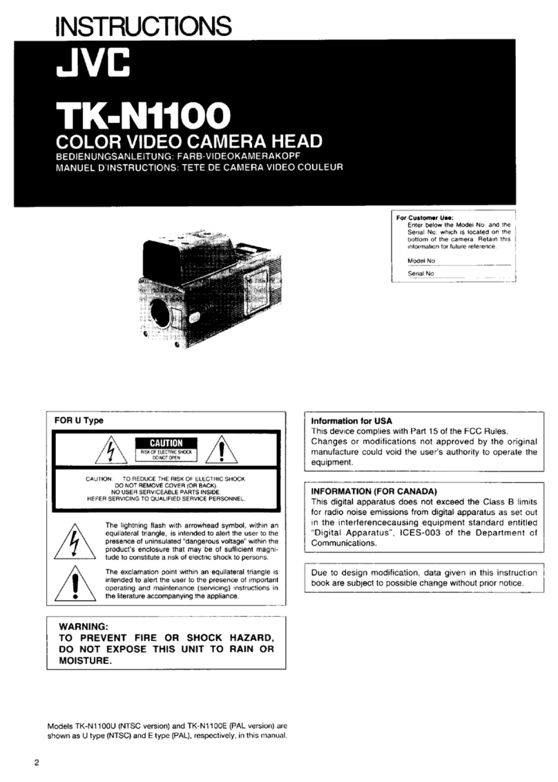 JVC TK-N1100U - Color/monochrome 2-ccd Camera instructions