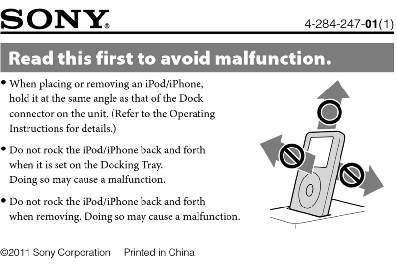 Sony RDP-M5iP Instruction sheet
