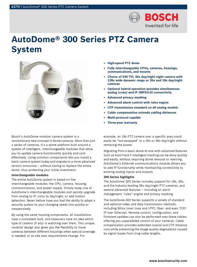 Bosch AutoDome 300 Series User manual