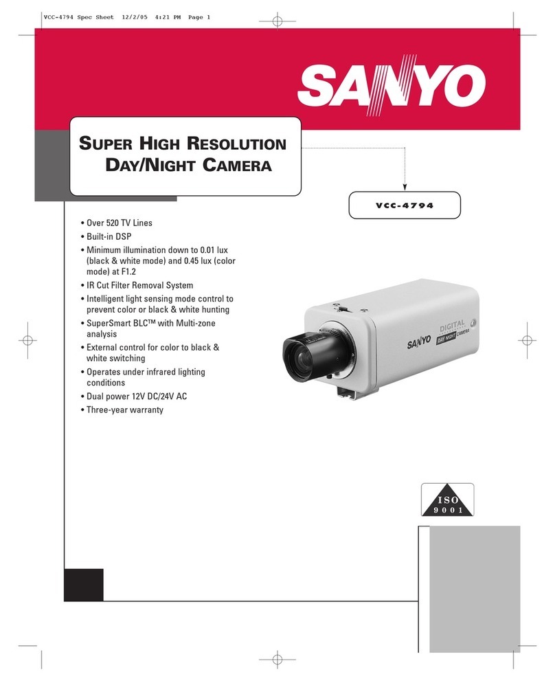 Sanyo VCC-4794E - 1/3" Color CCD DSP Day/Night... Specification sheet