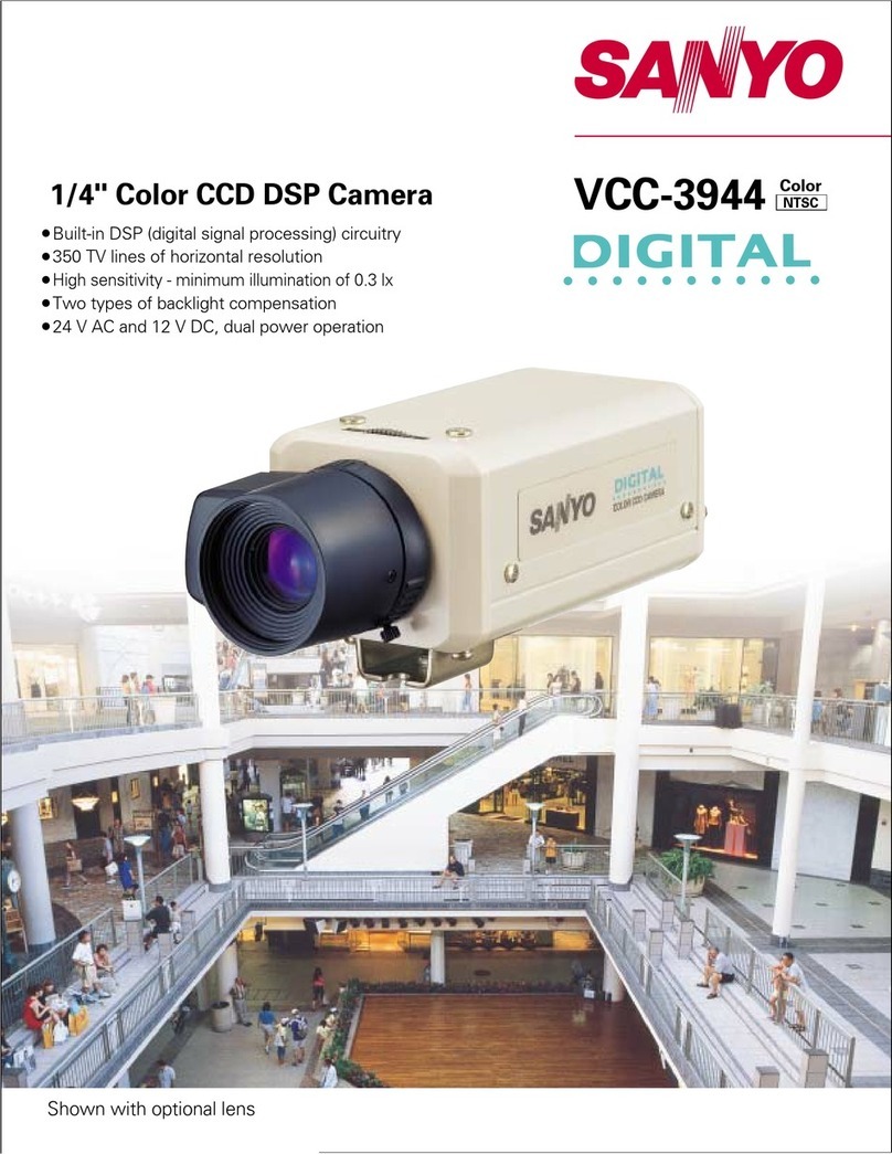 Sanyo VCC-3944 - 1/4" Color CCD DSP Camera User manual