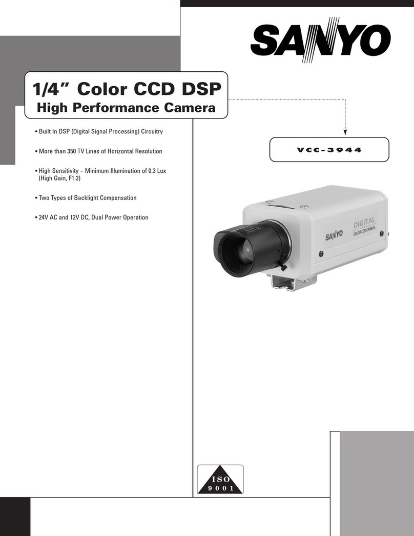 Sanyo VCC-3944 - 1/4" Color CCD DSP Camera User manual
