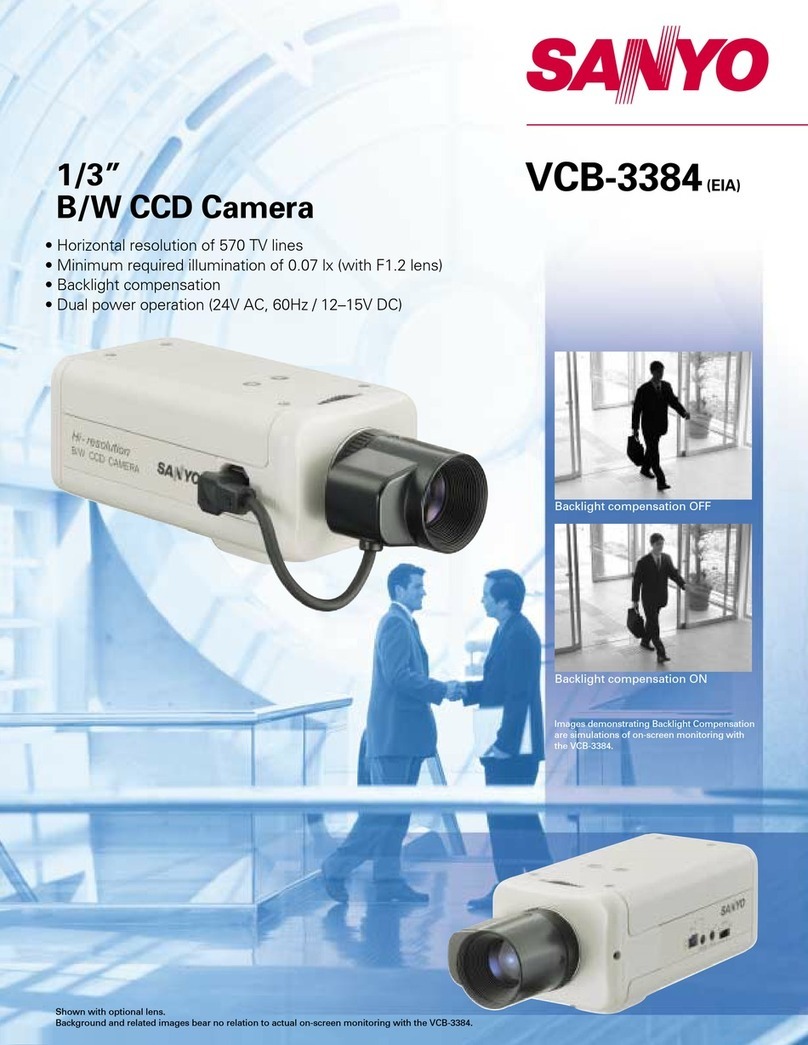 Sanyo VCB-3384 - 1/3" B/W CCD Camera User manual