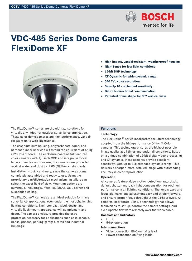 Bosch FlexiDomeXF VDC-485V03-10 User manual Bosch FlexiDomeXF VDC-485V03-10 User manual