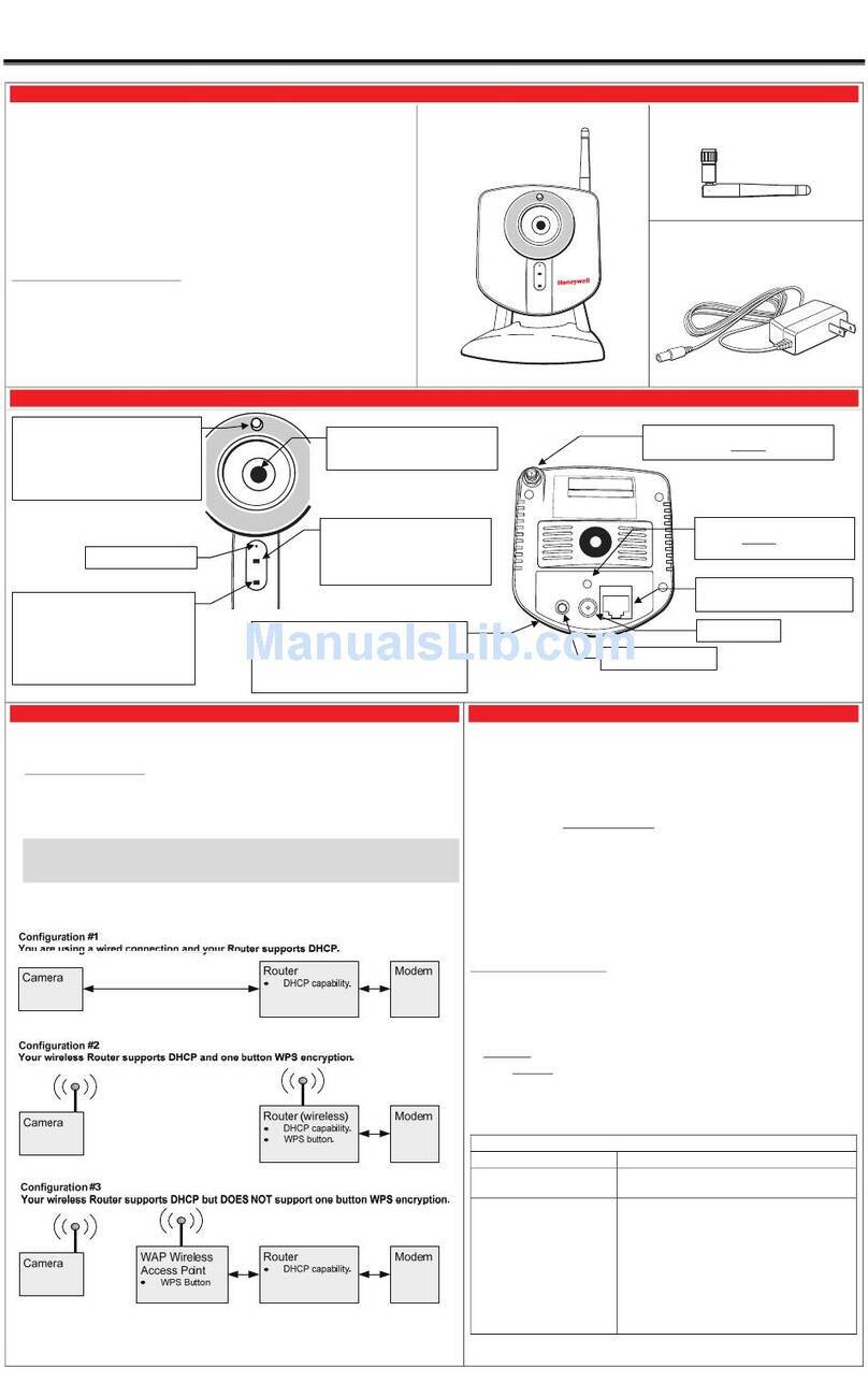 Honeywell iPCAM-WI Camera User manual